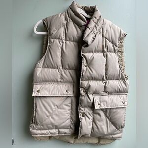 Eddie bauer goose down Men's Beige Puffer Vest Size Medium
